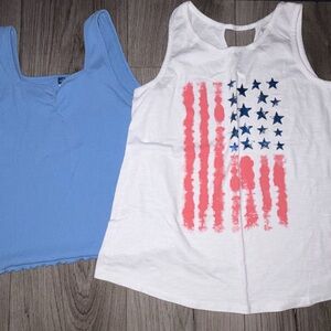 TWO Girls' Tanks